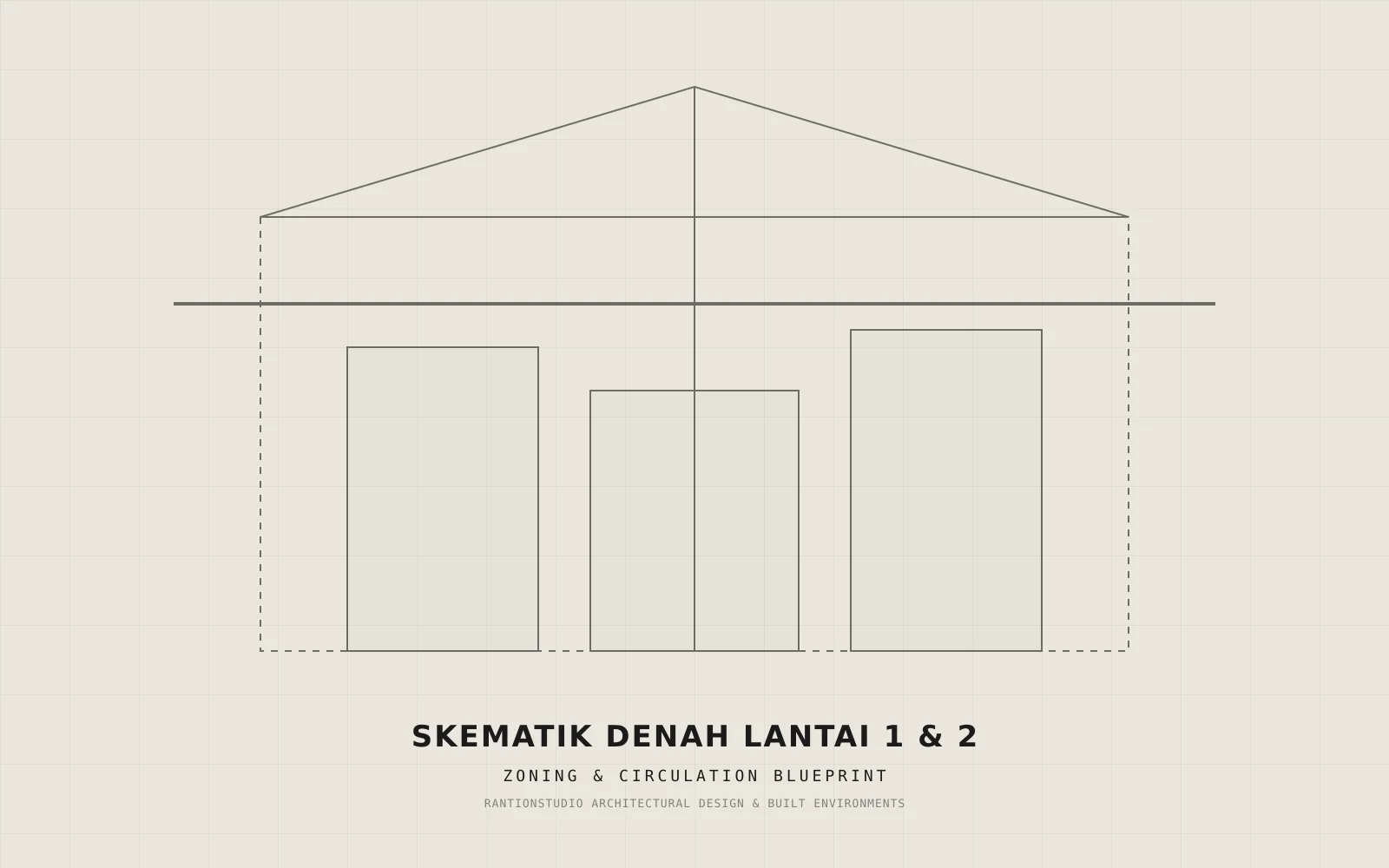 Denah Lantai 1 & Pola Sirkulasi Udara Silang